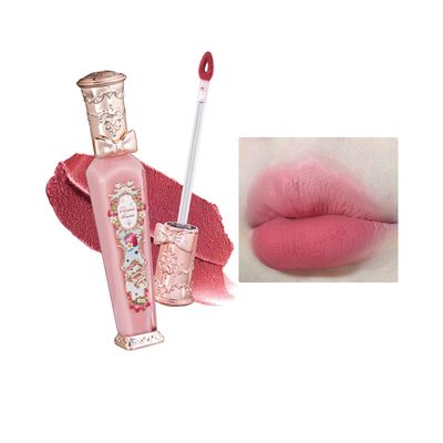 Flower Knows Strawberry Rococo Cloud Lip Cream Matte Liquid Lipstick-Long Lasting&amp;Highly Pigmented Lip Stain -Velvety Waterproof Lip Makeup for Girls&amp;Women-0.12 Fl Oz,1 Count(S05 Tiny Tulip)