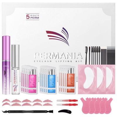 PERMANIA Lash Lift Kit, Eyelash Growth Serum, Advanced Formula for Longer, Fuller, and Thicker Lashes Salon Quality Eyelash Perm with Safe and Effective Result