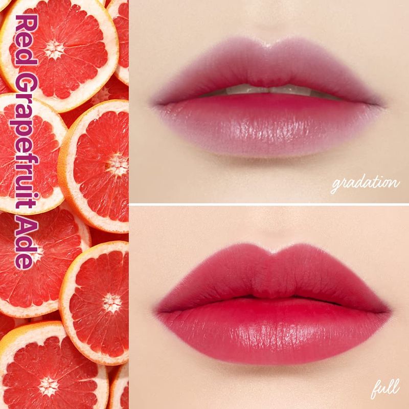 ETUDE Dear Darling Water Tint #4 Red Grapefruit Ade | Vivid Color Lip Stain with Moisturizing Weightless &amp; Non-sticky Finish Lip Stain | Smudge-proof &amp; Lightweight Lip Tint | K-beauty
