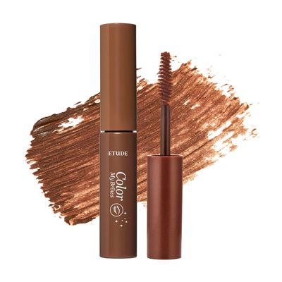 ETUDE Color My Brows 4.5g - Red Brown | Beeswax &amp; Carnauba Wax | Eyebrow Mascara, Quickly Fixing Natural Eyebrow Makeup with Care Effect | Korean Make up | Kbeauty