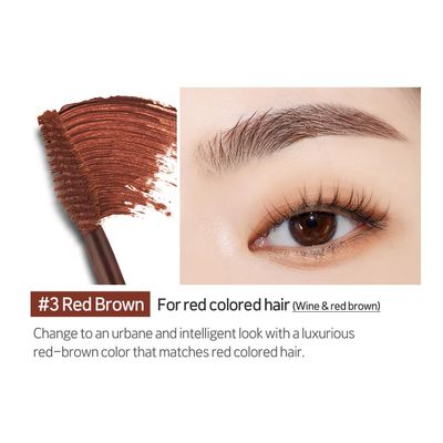 ETUDE Color My Brows 4.5g - Red Brown | Beeswax & Carnauba Wax | Eyebrow Mascara, Quickly Fixing Natural Eyebrow Makeup with Care Effect | Korean Make up | Kbeauty