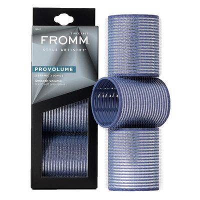 Fromm ProVolume 2&quot; Self-Grip Ceramic Ionic Thermal Hair Rollers, 3 Count, Large Salon Quality Hair Curlers for Medium to Long Length Hair and Curtain Bangs