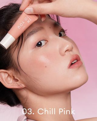 INTO YOU Liquid Blush for Cheeks, Water Sense Evolves into Soft Fog Powder Blush Matte and Natural finish, Light and Comfortable Cream Blush to Hold Makeup, Chill Pink(A03)