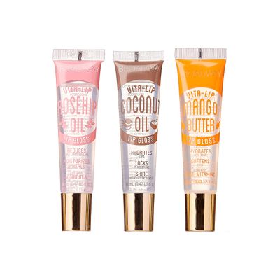 Broadway Vita-Lip Clear Lip Gloss 0.47oz14ml (3PCS - Rosehip Oil &amp; Coconut &amp; Mango)