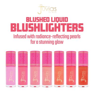 Juvia's Place Blushed Liquid BlushLighter Rose Glow - Liquid Blush for Cheeks with Luminous Glow, Long-Wearing, Buildable &amp; Highly-Pigmented Makeup Blush, Easy to Blend Liquid Blush