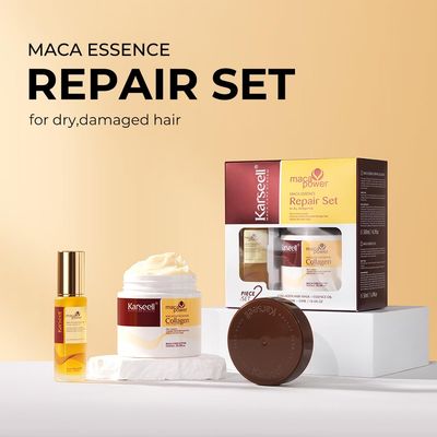 Karseell Collagen Hair Treatment Deep Repair Conditioning, Hair Mask Argan Oil Set for Dry Damaged Hair All Hair Types 16.9floz  1.69floz