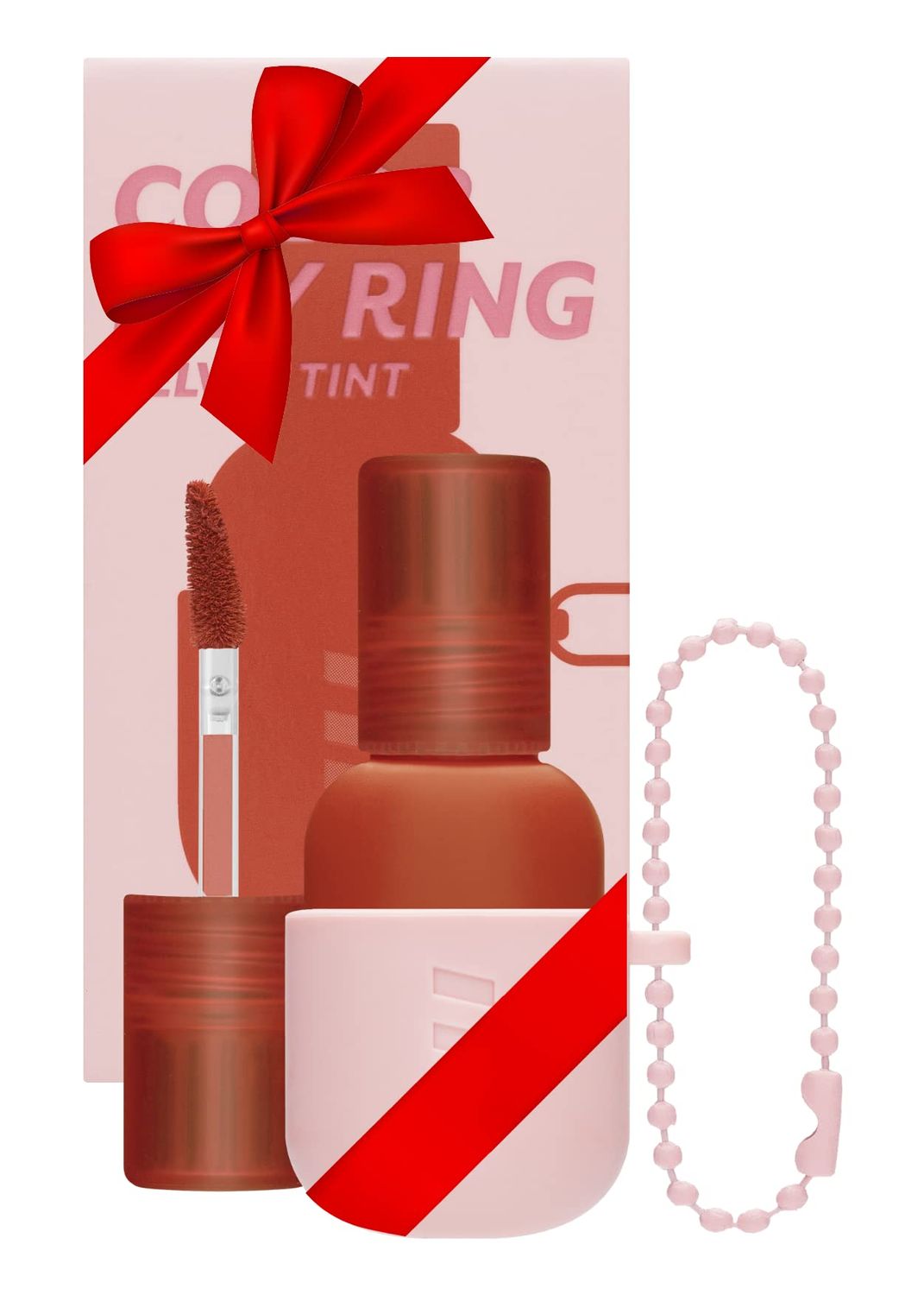 I&#39;M MEME Lip Stain - Color Key Ring Velvet Tint - Gift, Highly-pigmented, Long Lasting, Travel-Friendly, Velvet Finish, 03 Baked Brick, 2.8 g
