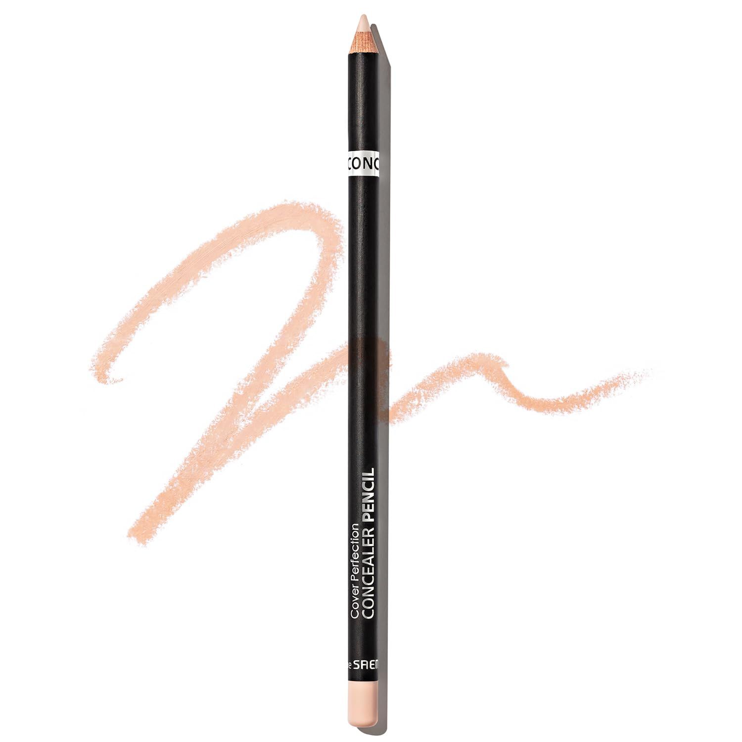 THESAEM Cover Perfection Concealer Pencil - Non Comedogenic spot Eraser - Conceal Blemish,Aging Spot,Acne&amp;Freckle - Multi-Use Under Eye Concealer for Dark Circle,2g (1.0 Clear Beige)