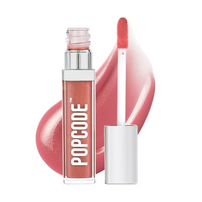popcode Lip Plumper Gloss, Tinted Nourishing Lip Filler with Peptides, Vitamin E, Moisturizing Plumping Lip Gloss Plumper for Fuller-Looking Lips (#002 DREAMY BERRY)