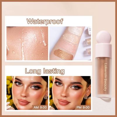 Liquid Highlighter, Contour Stick Makeup Highlighter for Face, Lightweight Glotion, Waterproof Luminous Lotion, Silky Smooth Glitter Highlighter Makeup Stick, Multi-Use Body Shimmer (#4 Candlelight)