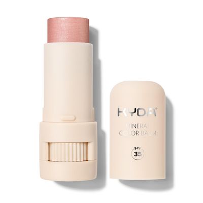 KYDA Mineral Color Balm, SPF 35, Creamy Blendable Color for Lips&amp;Cheeks, Buildable Shimmer Finish, Lightweight Formula, Multiuse Makeup Stick, BLUSH