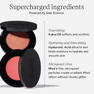 Saie Glow Sculpt Multi-Use Highlighter  Cream Blush - Lightweight with Hyaluronic Acid  Micropearl for Radiant, Glowing Skin - Pinkglow (.02 oz)