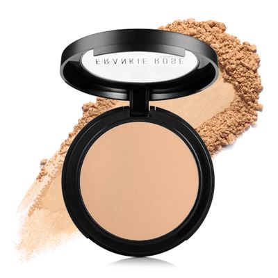 Frankie Rose Cosmetics Powder Foundation - Full Coverage Face Powder For Pores &amp; Imperfections, Evens Out Skin Tone &amp; Shine-Control | 58 Grams (Cream Puff)