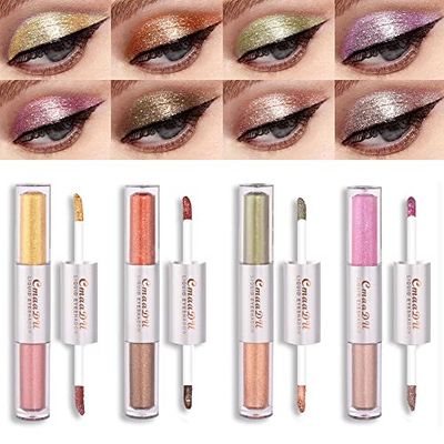 evpct 8 Colors Liquid Glitter Shimmer Metallic Eyeshadow Set Sparkly Glitter Sparkle Colorful Liquid Eyeliner Set delineador pupilentes de ojos contra el agua sombras colores para ojos con brillo 02