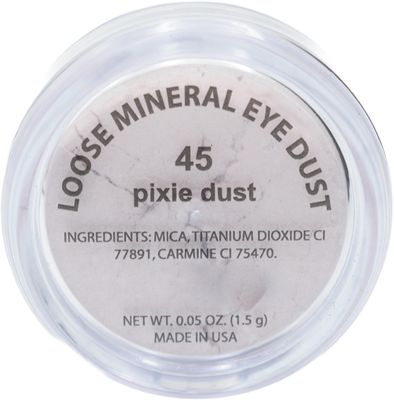 Pure Ziva Pixie Dust Light Pale Pink Metallic White Single Loose Powder Eyeshadow Talc &amp; Paraben Free, No Animal Testing &amp; Cruelty Free
