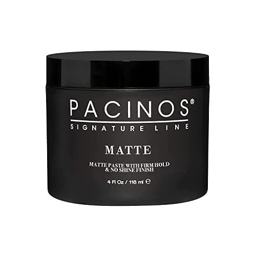 Pacinos Matte Hair Paste - Firm Hold, No Shine, Sculpting &amp; Styling Wax, Long Lasting Definition &amp; Texture, No Flakes, All Hair Types, 4 fl. oz.