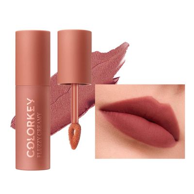 COLORKEY Cheese Matte Lip Mud, Long Lasting,Creamy Matte Finishs, Lipstick, Non-Sticky, Waterproof, Smudge-Proof(CR05 Strawberry Cheese, 2.5g)