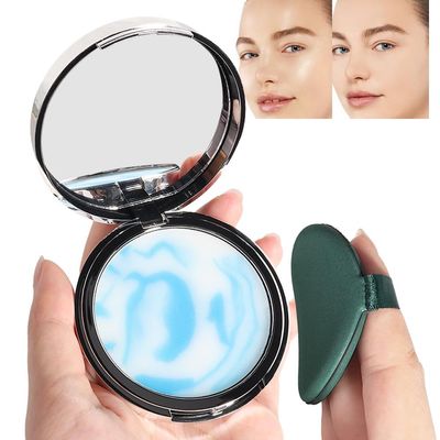 Oil-Controlled Matte Finish Powder Silky, Skin-Adhering, Natural, Long-lasting, and Dimensional Pressed Powder Compact with Mini Powder Puff for Long-Lasting Makeup