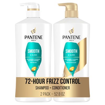 Pantene Shampoo and Conditioner Set with Hair Treatment, Pro-V Repair &amp; Protect, Frizz Control with Antioxidants, Nourishing for All Hair Types, Safe for Color-Treated Hair, 27.7 &amp; 25.1 Fl Oz