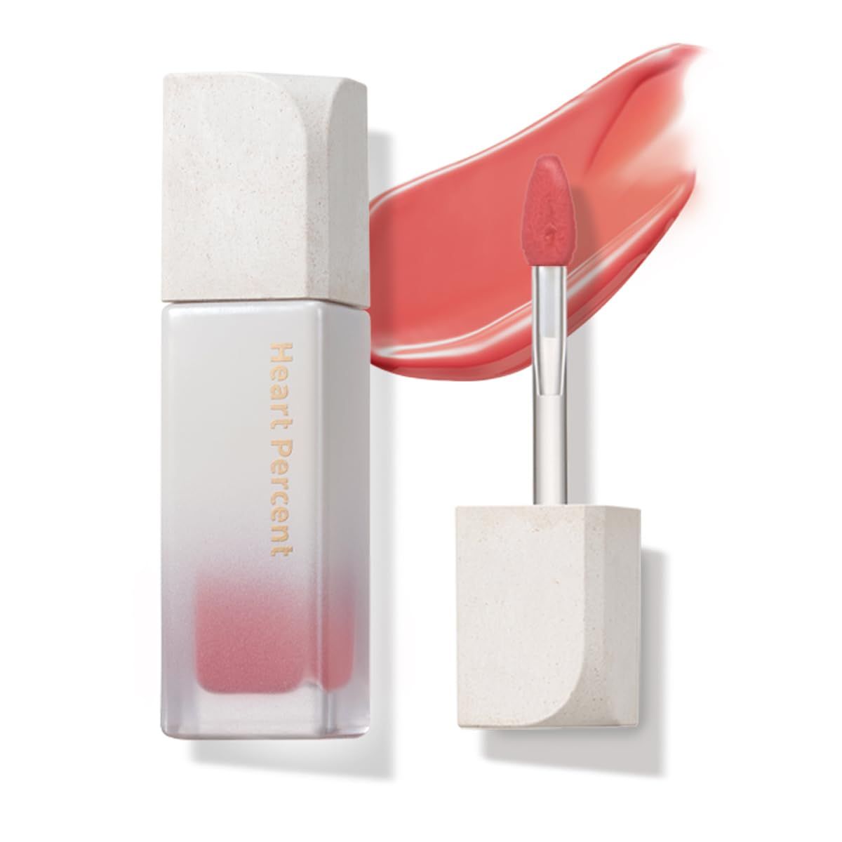 Heart Percent Dote On Mood Pure Glow Tint, Watery &amp; Lightweight Moisturizing Lip Stain Long Lasting Liquid Lipstick 6.8g, #07. Fig Rose