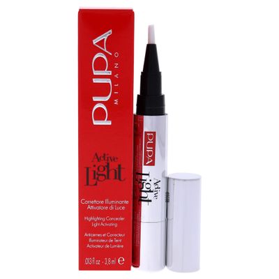 PUPA Milano Active Light Highlighting Concealer - Minimizes Signs Of Fatigue - Gives The Complexion A Fresh And Radiant Appearance - Ideal For All Skin Types - 004 Luminous Peach - 0.013 Oz