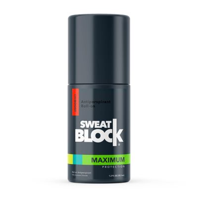 SweatBlock Antiperspirant Roll-on - Maximum Clinical Strength Antiperspirant for Women &amp; Men perfect for Hyperhidrosis, Excessive Sweat, &amp; Odor - Block Sweat for Days Per Use - 1.2 FL OZ