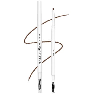 Honeybee Gardens Fine Point Brow Pencil, Chestnut, Long-Lasting Eyebrow Definition, Vegan, Cruelty-Free Beauty