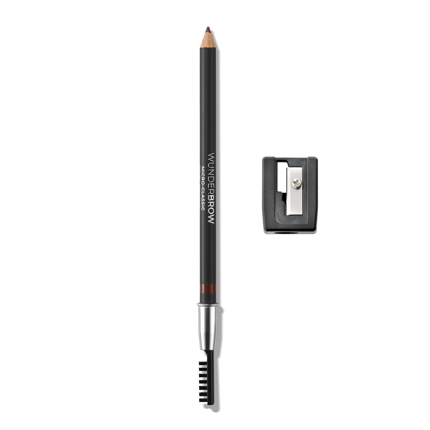 Wunderbrow Micro-Classic Brow Pencil, 2.5mm tip for precision filling, Sharpener Included, Vegan and Cruelty Free (BlackBrown)