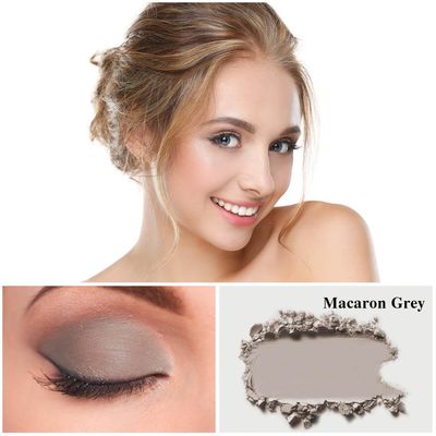 MEICOLY Macaron Gray Grey Single Eyeshadow with Mirror,Matte Eye Shadow for Halloween Makeup,Pressed Powder Eyeshadow,Matte Shade Eyelid Color Eye Makeup for,High Pigment,Long Wear,Waterproof