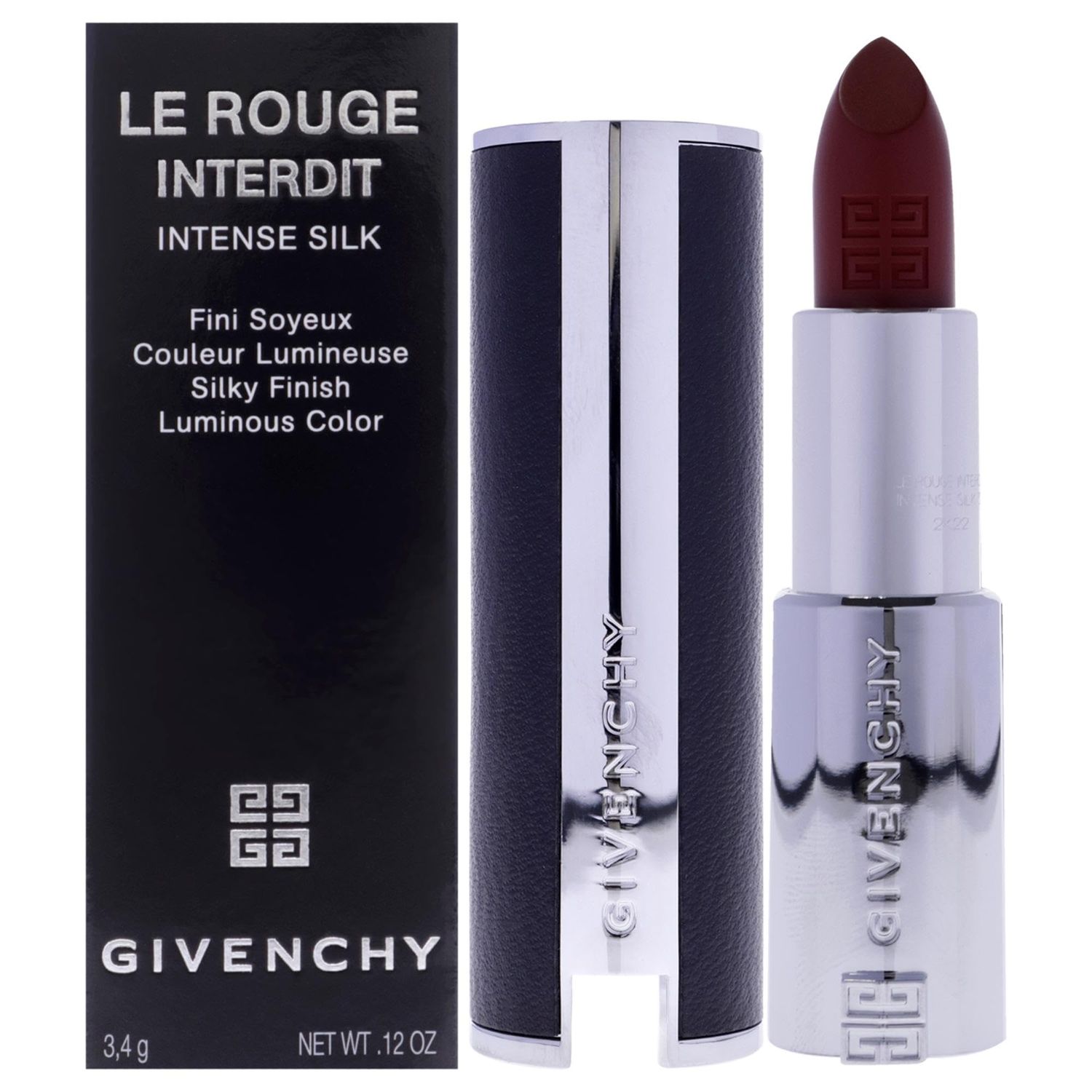 Givenchy Le Rouge Interdit Intense Silk Lipstick - N37 Rouge Graine for Women - 0.11 oz Lipstick