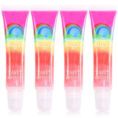 WENJLYJ 4 Pcs Color Changing Lip Gloss,Smooth Long Lasting Shiny Magic Color Jelly Color Changing Lipstick Lip Balm,Moisturizing Colorful Lip Stain Oil Lipgloss Lip Tint Set for Women
