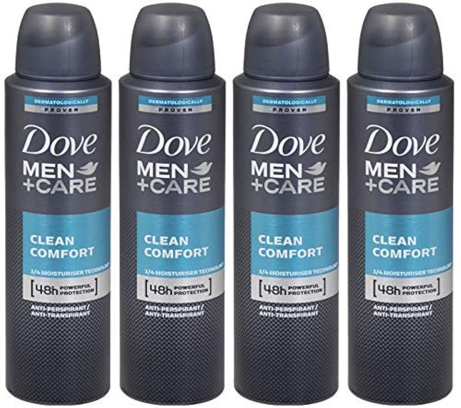 Dove Men  Care Clean Comfort Spray Deodorant &amp; Antiperspirant 150ml  3.8 Ounce,(4 Pack)