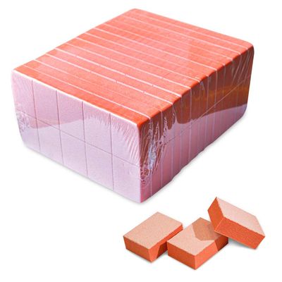 Karlash Nail Mini Orange Buffer Block File 80100 Grit 2 Sided (130 Count)