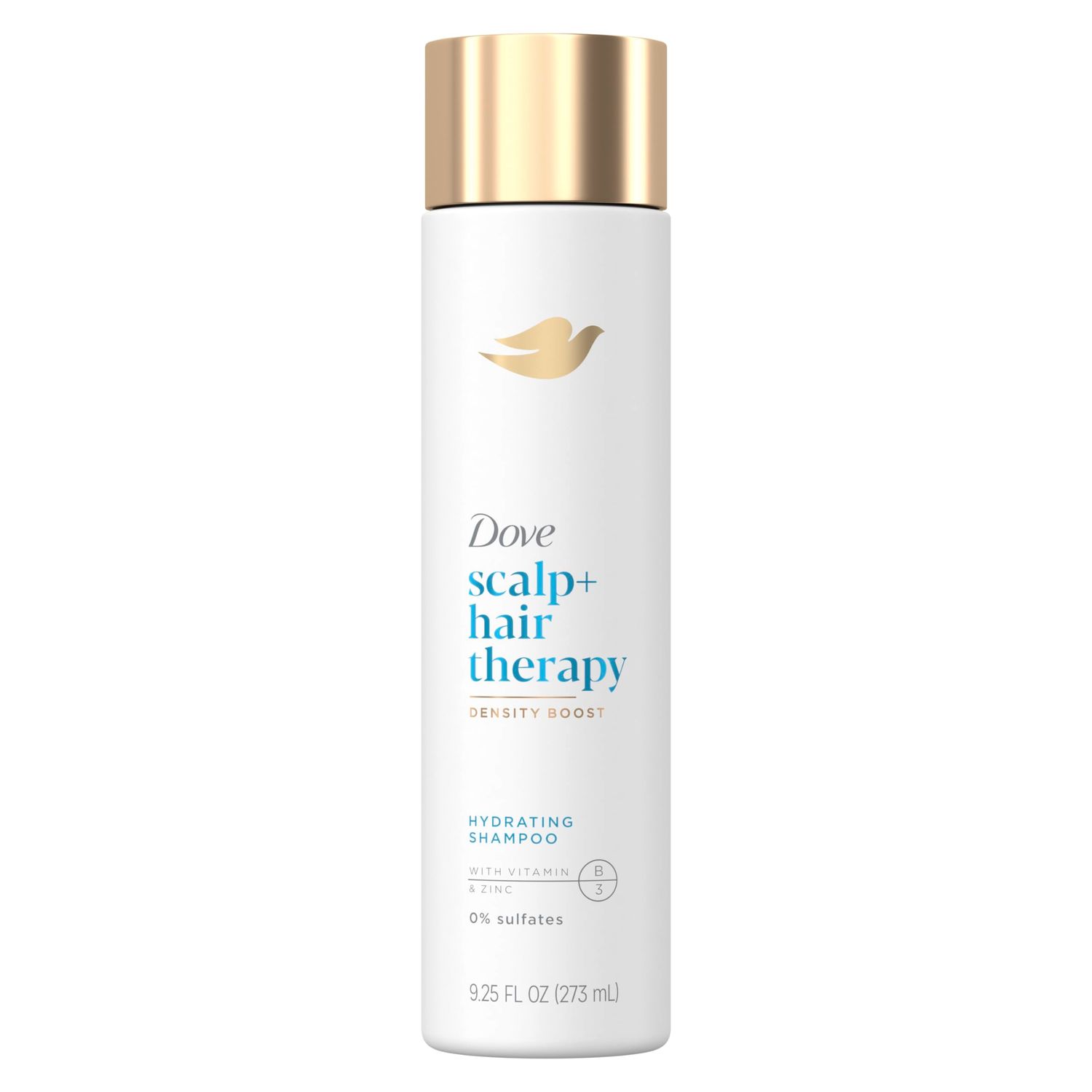 Dove Density Boost Hydrating Shampoo Scalp  Hair Therapy for Gentle Cleansing, with Vitamin B3, Zinc and 0% sulfates, 9.25 oz