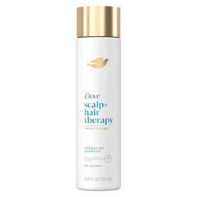 Dove Density Boost Hydrating Shampoo Scalp  Hair Therapy for Gentle Cleansing, with Vitamin B3, Zinc and 0% sulfates, 9.25 oz