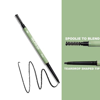 YES.EYE DO Brow Kit, Stronghold Clear Brow Gel Sculptor and Ultra Slim Long-lasting Microfilling Eyebrow Pencil Definer All in One Eyebrow Makeup Kit for Brow Lamination Look, Black