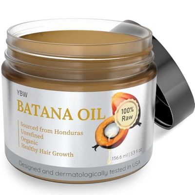 Dr. Sebi 100% Natural, Unrefined and Organic Batana Oil from Honduras for Hair Growth - Enhances Hair Thickness, Prevents Loss for Men &amp; Women