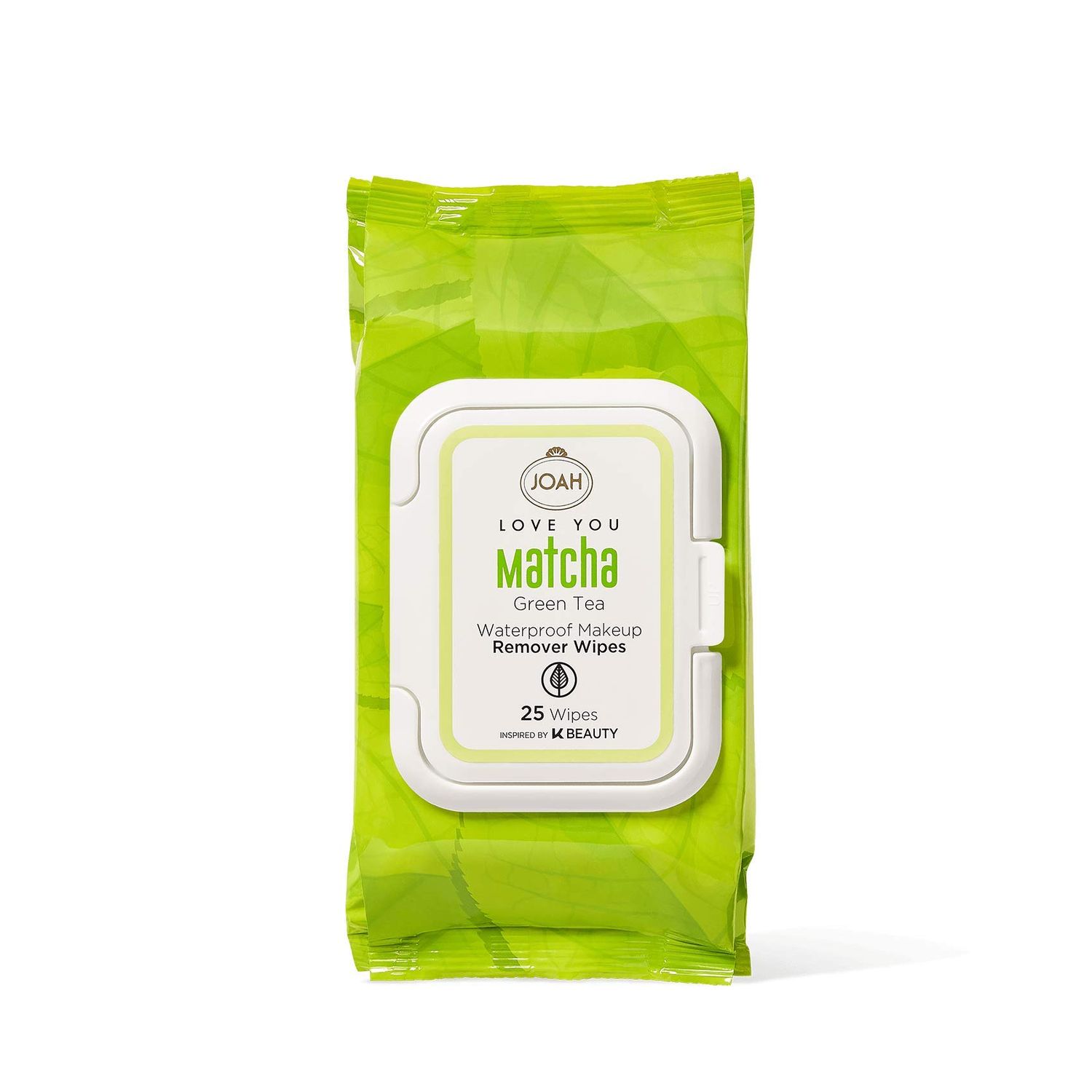 JOAH Love You Matcha Green Tea Waterproof Makeup Remover Wipes, 25 Count
