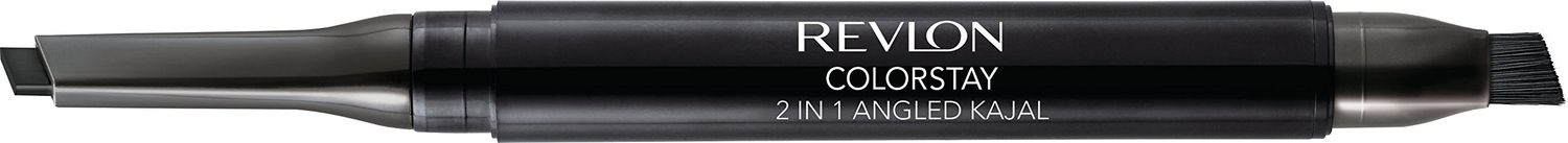 Revlon ColorStay 2-in-1 Angled Kajal Eyeliner, Waterproof Eye Makeup with Smudge Brush for Smokey Eyes, Graphite (104), 0.01 oz