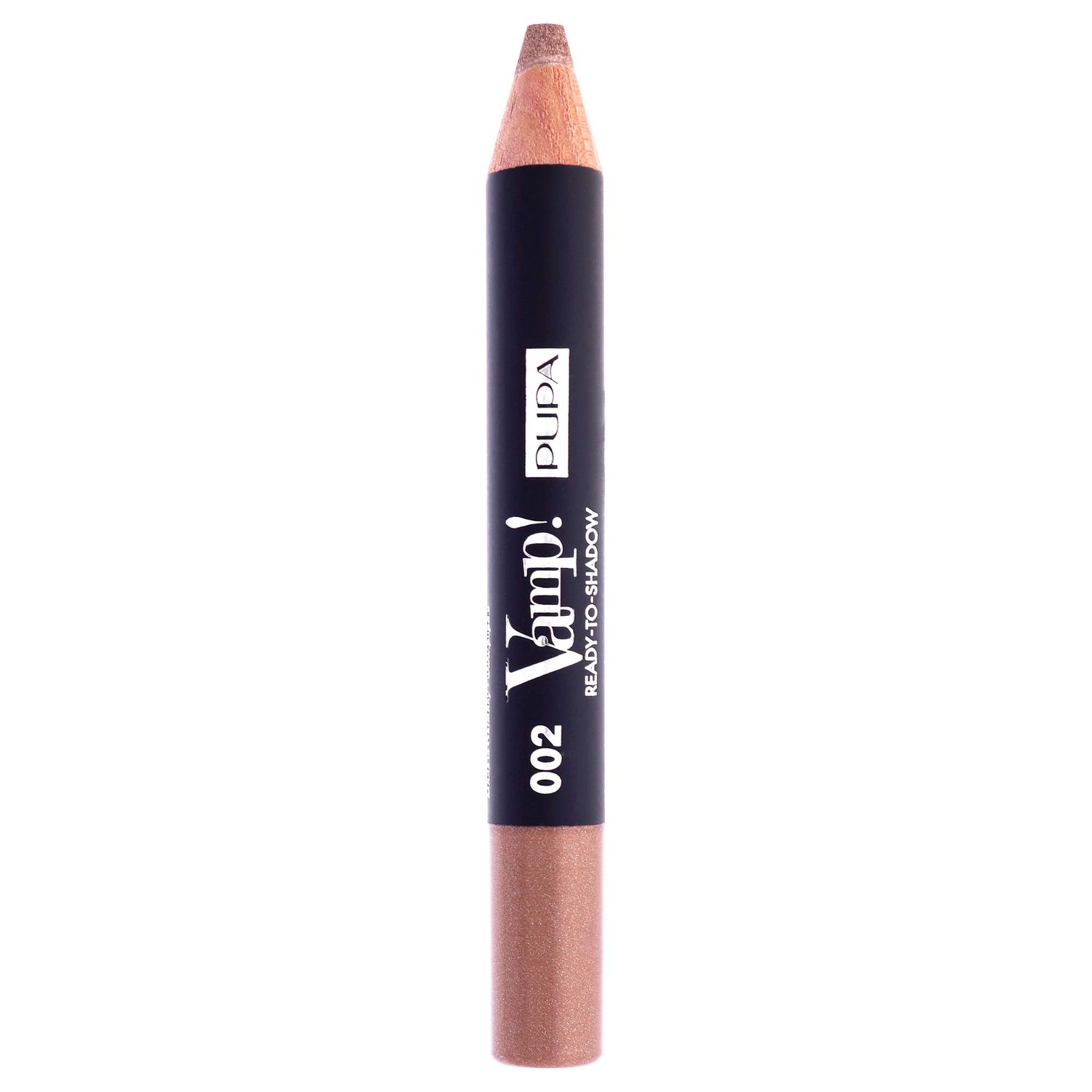 Pupa Milano Vamp! Ready To Shadow 002 Luminous Taupe - Creamy, Pigmented Powder Shadow Stick With Compact Pencil Applicator - Blend, Smudge, and Shape With Ease - Paraben-Free Formula - 0.04 oz