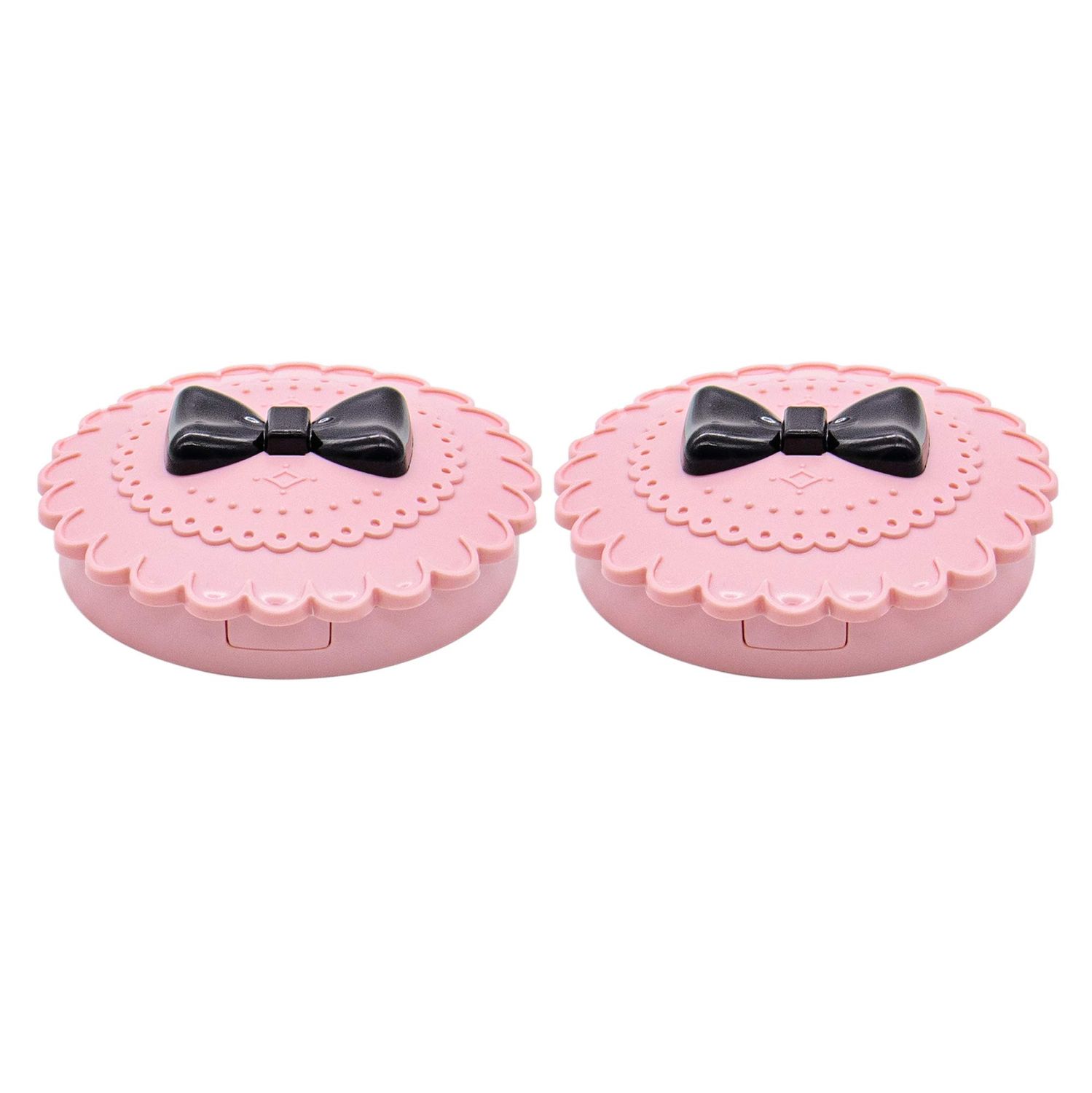 AUEAR, 2 Pack of Bow Eyelashes Case Plastic Eyelashes Case Pink Storage Eyelashes Box for Travel Women and Girls