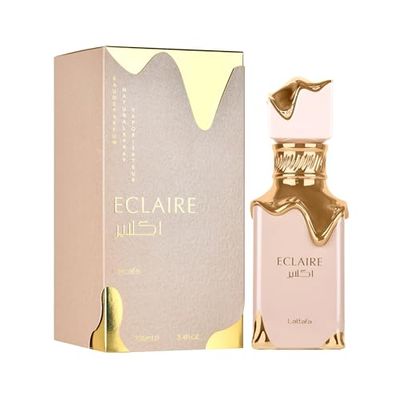 Lattafa Eclaire Eau de Parfum Spray for Women, 3.4 Ounce