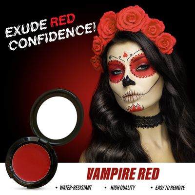 MANIC PANIC Vampire's Kiss Red Face &amp; Body Paint for Halloween Costumes - Cream Halloween Makeup for Costumes &amp; Cosplay - Smooth, Blendable &amp; Full Coverage, Vegan
