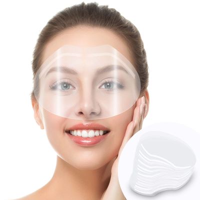 100PCS Face Shield for Shower, Clear Eyebrow Shower Visor for Adults Eyelash Extensions, Eyelid Surgery, Lash Aftercare for Salon Supplies &amp; Permanent Makeup (100 pcs)