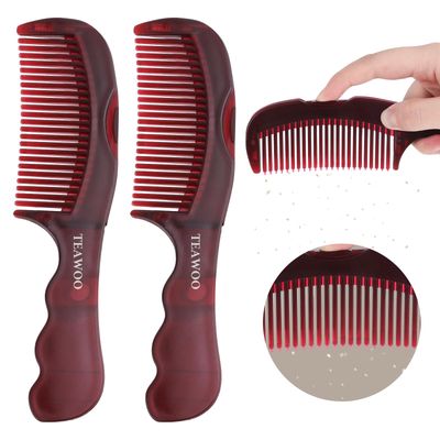TEAWOO 2PCS Dandruff Comb for Scalp, Energy Massage Scalp Comb, Comfortable Hollow Tooth Hair Dandruff Remover Brush, Healthier Scalp Comb