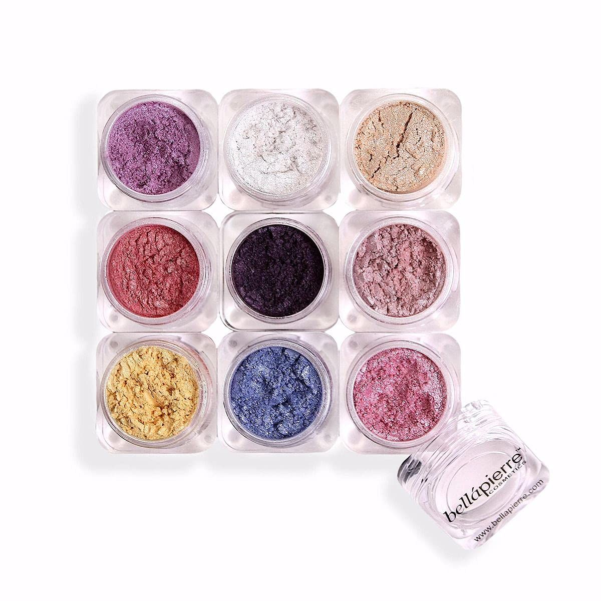 bellapierre Shimmer Powder 9 Stack | Paraben Free Eyeshadow | Vegan &amp; Cruelty Free Eye Makeup - 9 Count - Astrid