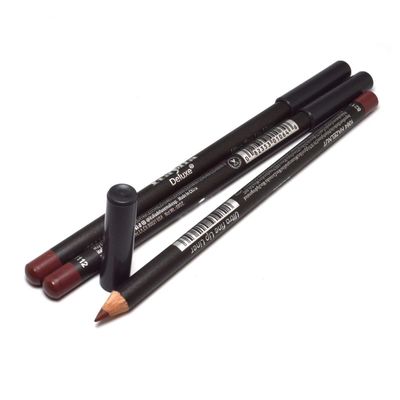 3 Pcs x Italia Deluxe  1064 Hazelnut  Ultra Fine Lip liner Pencil Lipliner Set  Free Zipper Bag
