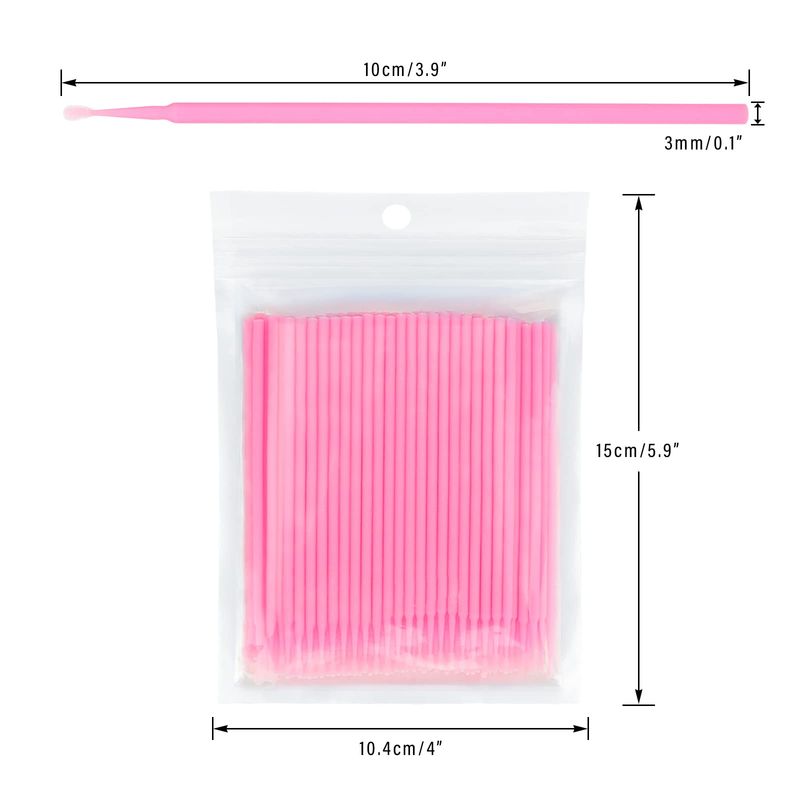 G2PLUS 500PCS Cotton Swabs, Disposable Micro Applicators Brush for Makeup and Personal Care Cosmetic Brush, Micro Swabs for Eyelash Extensions, Nails, Eyeliner (Head Diameter 2.0mm)