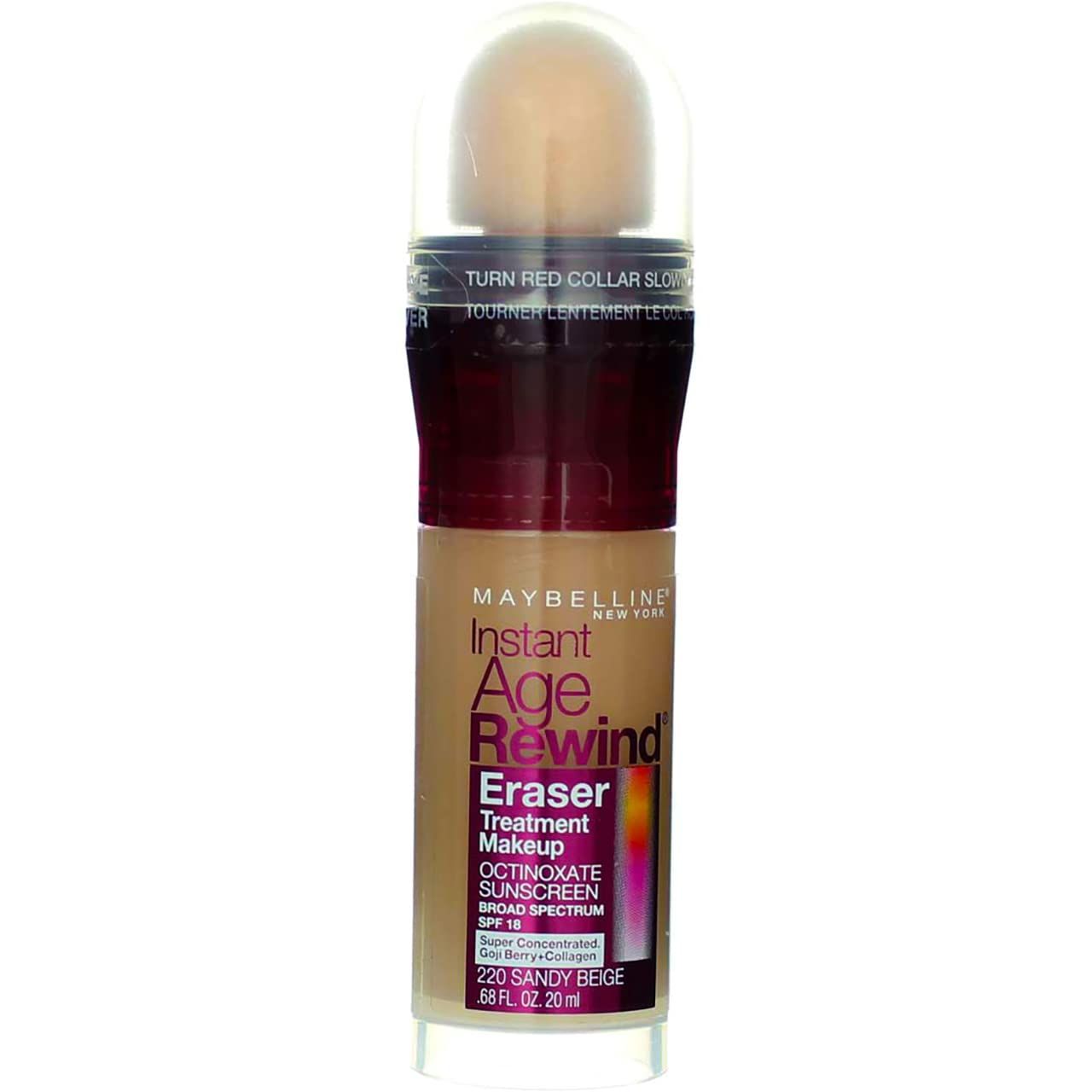 Maybelline New York Instant Age Rewind Eraser Treatment Makeup, Sandy Beige 220 0.68 Ounce