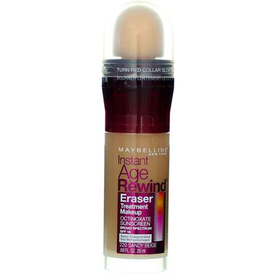 Maybelline New York Instant Age Rewind Eraser Treatment Makeup, Sandy Beige 220 0.68 Ounce